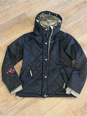 Ride Snowboards Women’s‎ Black Quilted Ski Snow Jacket Hooded Medium M
